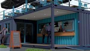 Container maritime aménagé restaurant snack