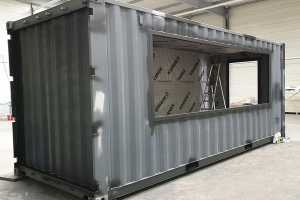 Transformation container aménagé en snack