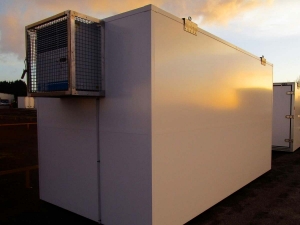 Containers maritimes transformés en chambres froides