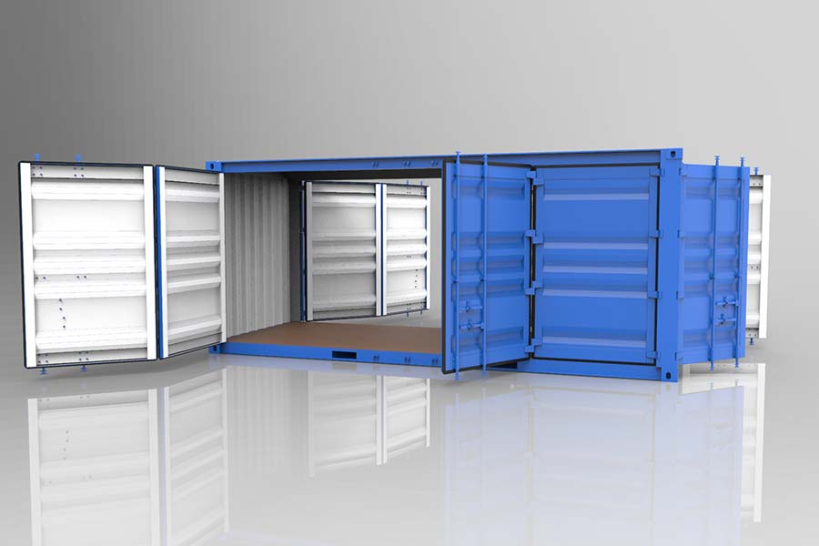 Conteneur maritime Open double side
