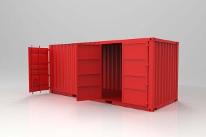 Conteneur maritime Open middle side
