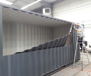 Container SNACK'CUBE sur le site de fabrication