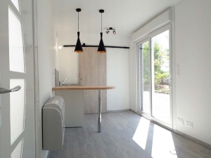 Container habitable STEELWOOD : la partie cuisine