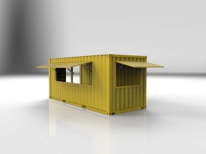 Conteneur snack bar avec 2 ouvertures