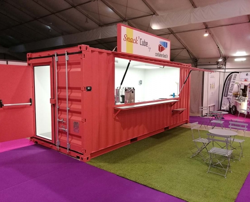 Snack'Cube, container aménagé restaurant, bar, food truck